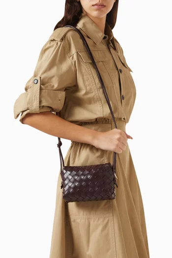 حقيبة كروس لوب ميني جلد مجدول