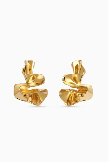 Large Anemone Earrings in 18kt Gold-plated Sterling Silver