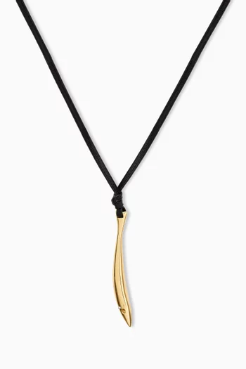 Sardine Necklace in 18kt Gold-plated Sterling Silver & Leather