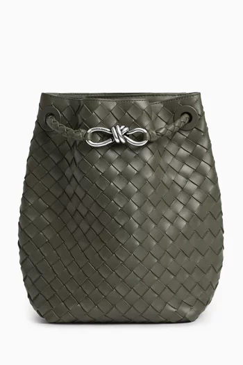 حقيبة باكيت أنديامو صغيرة جلد مجدول