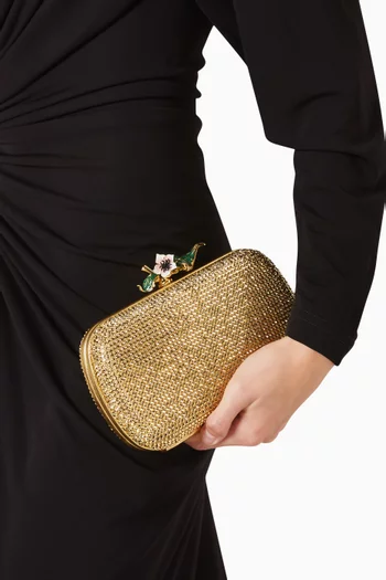 Embellished Knot Minaudière Clutch