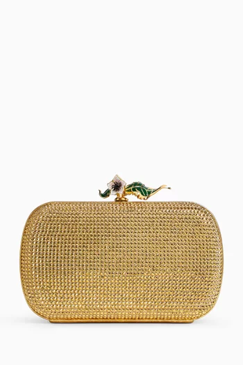 Embellished Knot Minaudière Clutch