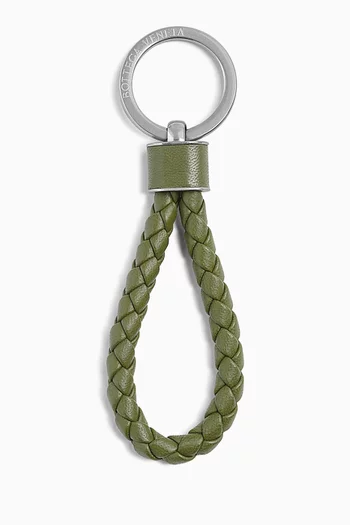 Intreccio Key Ring in Lambskin Leather