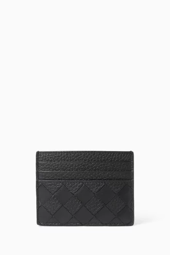 Credit Card Case in Intrecciato Leather