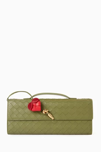 Andiamo Clutch in Intrecciato Leather