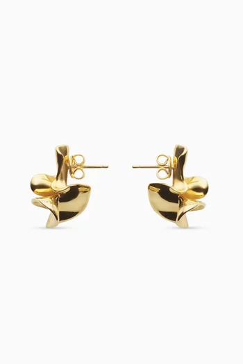 Small Anemone Earrings in 18kt Gold-plated Sterling Silver