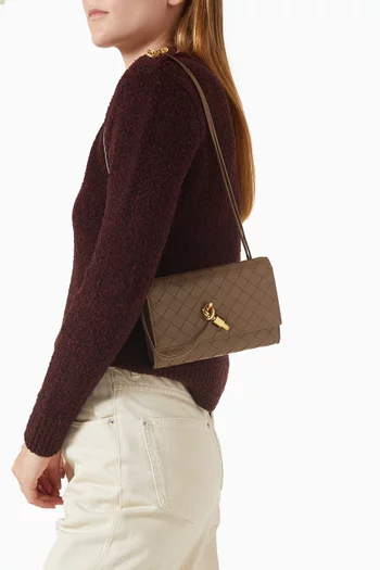 حقيبة أنديامو بحمالة جلد مجدول