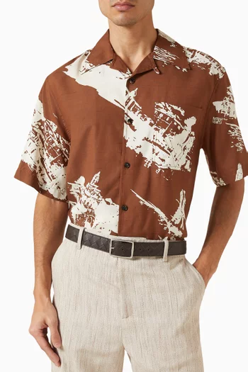 حزام بوجهين جلد مجدول