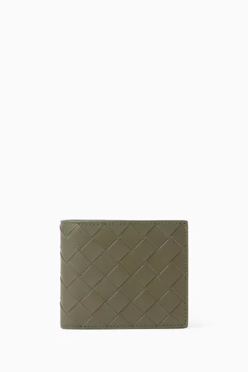 Bi-Fold Wallet in Intrecciato Leather