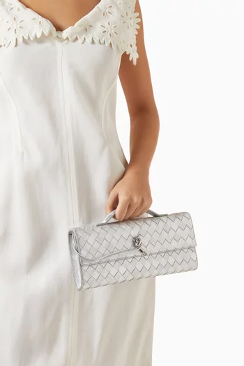 كلاتش أنديامو جلد لامع مجدول