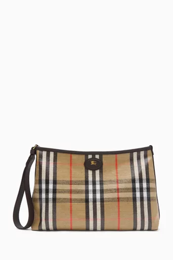Highlands Check Pouch in Canvas