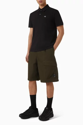 Logo Polo Shirt in Stretch Piquet