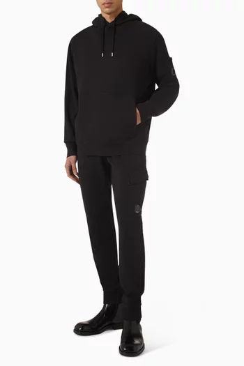 بنطال رياضي بحلية عدسة صوف قطني بحياكة مائلة