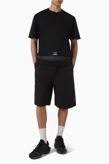 تي شيرت بتطريز مجدول قطن 30/2