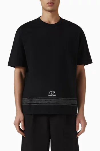 تي شيرت بتطريز مجدول قطن 30/2