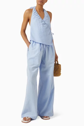Lola Wide-leg Pants in Cotton-blend