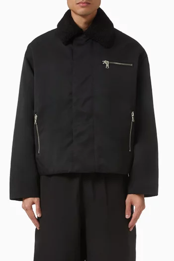 Padded Box Jacket in Nylon