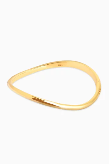 Wave Bangle in 18kt Gold-plated Sterling Silver