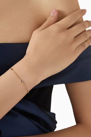 سوار بتصميم سلسلة بحلي شكل نجوم مرصعة بالكريستال فضة إسترلينية مطلية بالذهب عيار 18