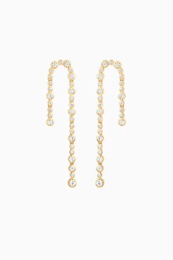 Gleam Crystal Drop Earrings in 18kt Gold-plated Sterling Silver