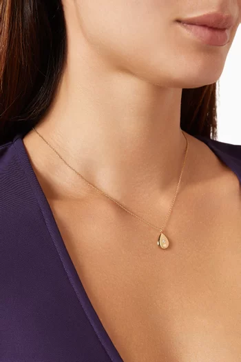 Pear Pendant Charm Necklace in 18kt Gold-plated Sterling Silver