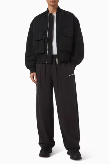 Zip Bomber Jacket in Nylon