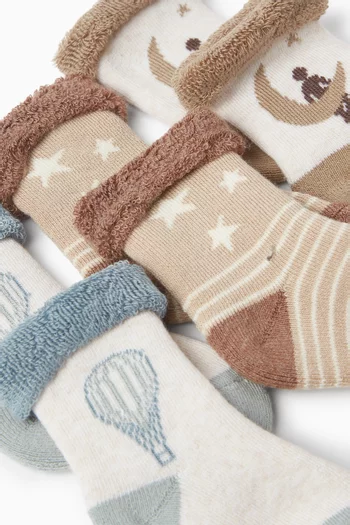 Printed Socks, Pack of 3