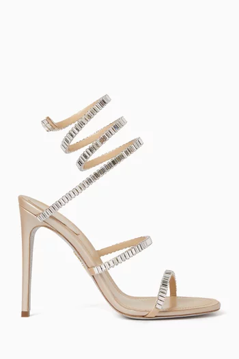 حذاء كليو مفتوح من الخلف بكعب 105 مم جلد