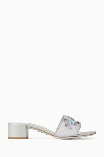 حذاء فلورا مفتوح من الخلف بكعب 40 مم ستان