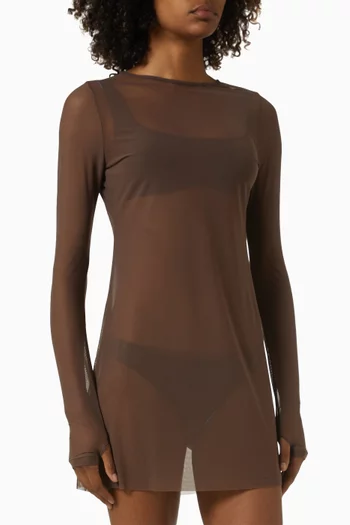 Gisele Mini Dress in Mesh