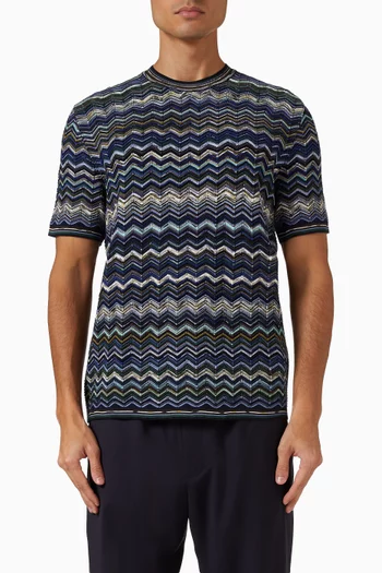 Chevron Pattern T-shirt in Cotton