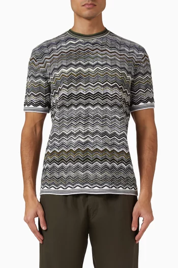 Chevron Pattern T-shirt in Cotton