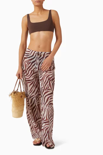 بنطال رايلي قماش شبكي شفاف