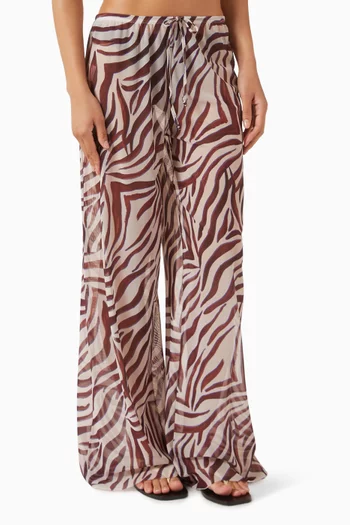 بنطال رايلي قماش شبكي شفاف