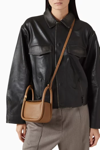 Wonton Surreal Top-handle Bag in Calfskin Leather