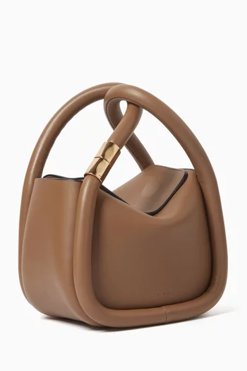 Wonton Surreal Top-handle Bag in Calfskin Leather