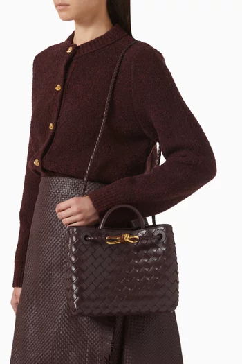 Small Andiamo Top-handle Bag in Intrecciato Leather