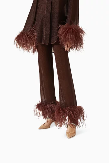 حذاء بينغ مفتوح من الخلف بكعب 65 مم جلد بنقشة جلد التمساح