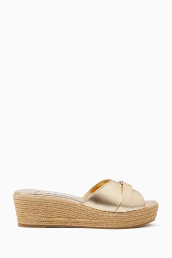 حذاء ليدا مفتوح من الخلف بكعب 50 مم جلد