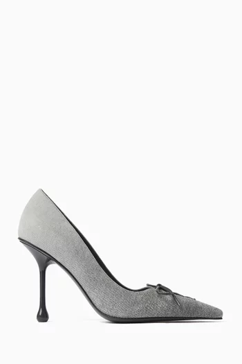 Scarlett 95 Pumps in Cotton-twill