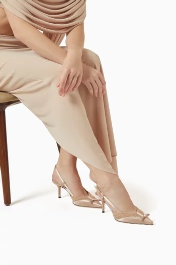 Afia 65 Slingback Pumps in Tulle & Satin