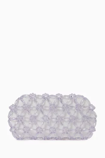 Tebea Bead-embellished Clutch in Satin
