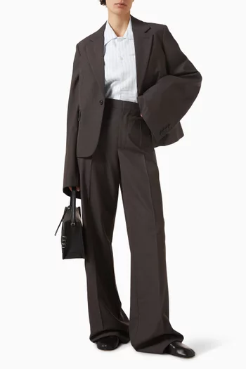 جاكيت بزر واحد صوف