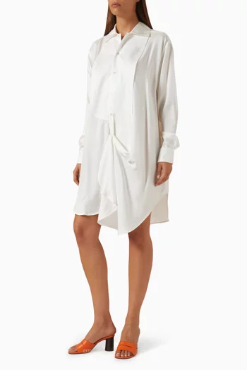 فستان توكسيدو درابيه حرير