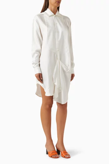 فستان توكسيدو درابيه حرير