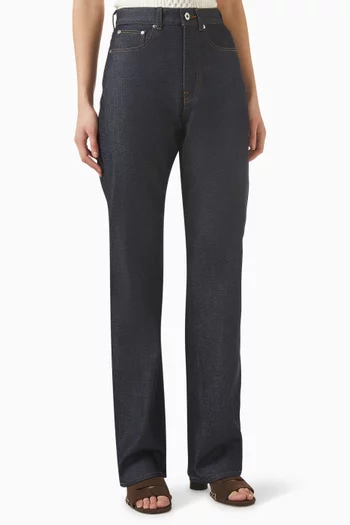 بنطال جينز بقصة ساق مستقيمة دينم