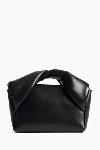 حقيبة متوسطة بيد علوية ملفوفة جلد