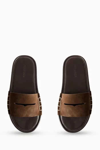 Loafer Mule Slides in Suede