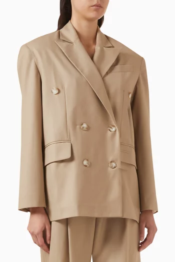 Double-breasted Blazer in Wool-blend