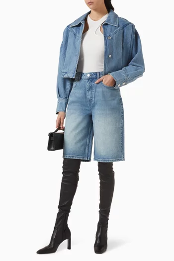 Baggy Bermuda Shorts in Denim
